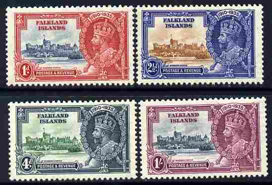 Falkland Islands 1935 KG5 Silver Jubilee set of 4 mounted mint SG 139-42, stamps on , stamps on  stamps on castles, stamps on  stamps on silver jubilee, stamps on  stamps on  kg5 , stamps on  stamps on 