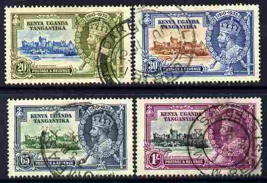 Kenya, Uganda & Tanganyika 1935 KG5 Silver Jubilee set of 4 cds used, SG 124-7, stamps on , stamps on  stamps on castles, stamps on  stamps on silver jubilee, stamps on  stamps on  kg5 , stamps on  stamps on 