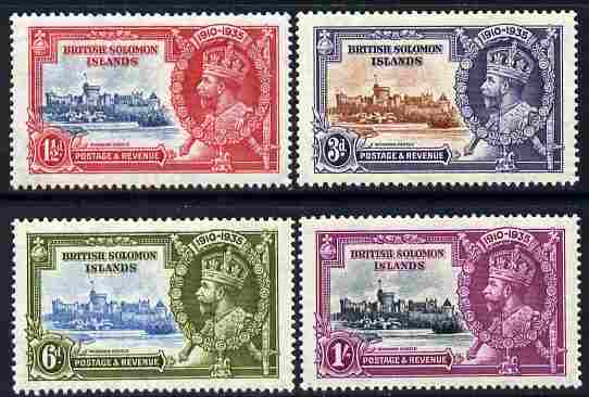 Solomon Islands 1935 KG5 Silver Jubilee set of 4 mounted mint SG 53-56, stamps on , stamps on  stamps on castles, stamps on  stamps on silver jubilee, stamps on  stamps on  kg5 , stamps on  stamps on 