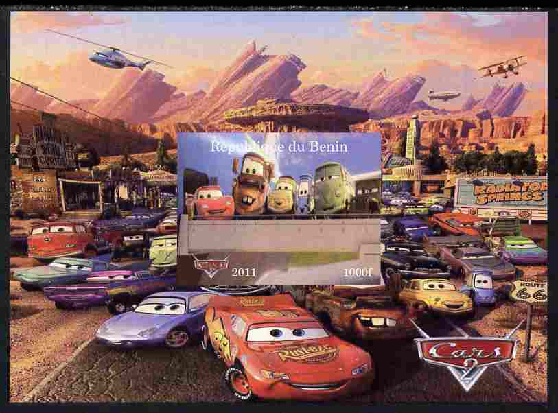 Benin 2011 Cars 2 imperf m/sheet #6 unmounted mint. Note this item is privately produced and is offered purely on its thematic appeal, stamps on disney, stamps on films, stamps on cinema, stamps on movies, stamps on cartoons, stamps on cars