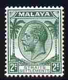 Malaya - Straits Settlements 1936-37 KG5 2c green unmounted mint, SG 261