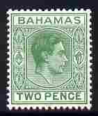 Bahamas 1938-52 KG6 2d green unmounted mint, SG 15sc