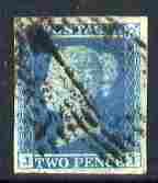 Great Britain 1841 2d blue 'JI' 4 large margins superb used but tiny pinhole, SG13 , stamps on , stamps on  stamps on great britain 1841 2d blue 'ji' 4 large margins superb used but tiny pinhole, stamps on  stamps on  sg13 