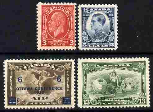 Canada 1932 Ottawa Conference set of 4 mounted mint SG 315-18, stamps on 