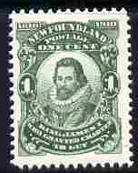 Newfoundland 1910 King James I 1c green P12 unmounted mint SG 95, stamps on royalty, stamps on  