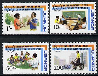 Uganda 1981 International Year of the Disabled set of 4 unmounted mint, SG 354-57, stamps on , stamps on  stamps on disabled