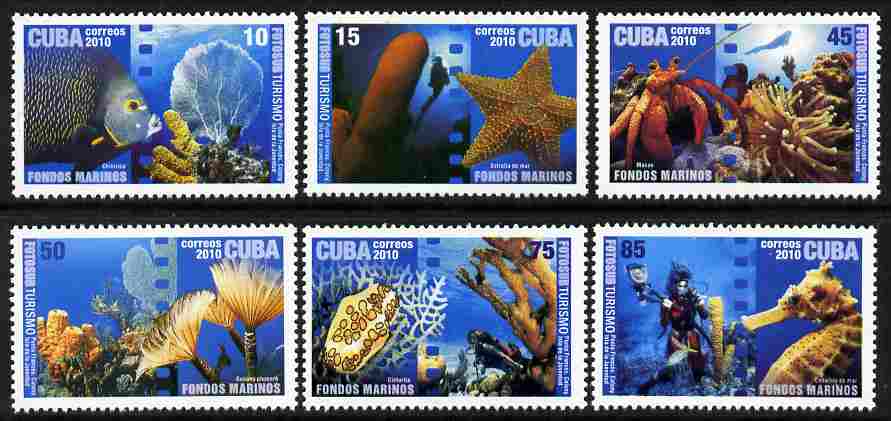 Cuba 2010 Tourism - Underwater Photography perf set of 6 unmounted mint 