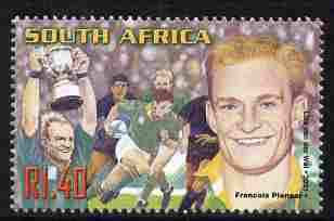 South Africa 2001 Sporting Heroes - Francois Pienaar (rugby) 1r40 unmounted mint SG 1250, stamps on , stamps on  stamps on personalities, stamps on  stamps on sport, stamps on  stamps on rugby