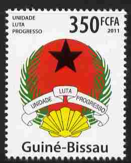 Guinea - Bissau 2011 Coat of Arms 350f unmounted mint, stamps on , stamps on  stamps on arms, stamps on  stamps on heraldry