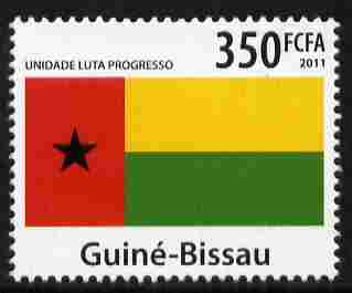 Guinea - Bissau 2011 National Flag  350f unmounted mint, stamps on flags
