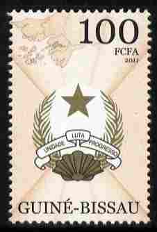 Guinea - Bissau 2011 Coat of Arms 100f unmounted mint, stamps on arms, stamps on heraldry
