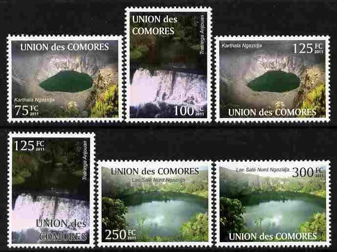 Comoro Islands 2011 Tourism perf set of 6 values unmounted mint , stamps on , stamps on  stamps on tourism