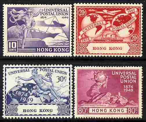 Hong Kong 1949 KG6 75th Anniversary of Universal Postal Union set of 4 mounted mint, SG173-76, stamps on , stamps on  kg6 , stamps on  upu , stamps on 