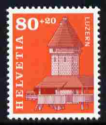 Switzerland 1993 Kapell Bridge 80c+20c unmounted mint SG 1276, stamps on bridges, stamps on civil engineering, stamps on 