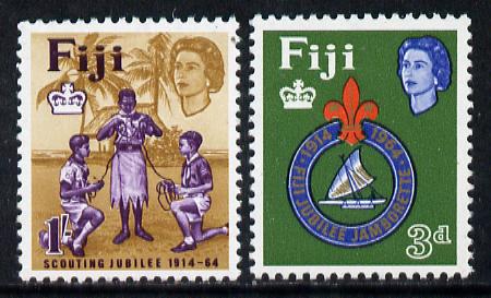 Fiji 1964 Scouts 50th Anniversary set of 2, SG 336-37 unmounted mint*, stamps on , stamps on  stamps on scouts, stamps on knots