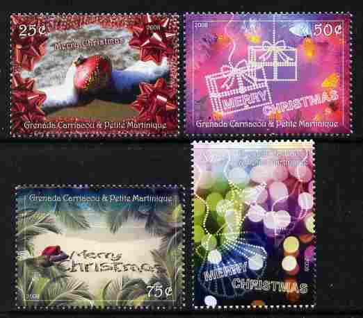 Grenada - Grenadines 2008 Christmas perf set of 4 unmounted mint SG 3960-63, stamps on , stamps on  stamps on shells, stamps on  stamps on christmas, stamps on  stamps on 