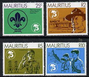 Mauritius 1982 75th Anniversary of Scouting set of 4 unmounted mint, SG 635-38, stamps on , stamps on  stamps on scouts, stamps on  stamps on knots