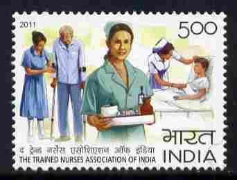 India 2011 Training Nurses Association unmounted mint, stamps on , stamps on  stamps on medical, stamps on  stamps on nursing, stamps on  stamps on nurses