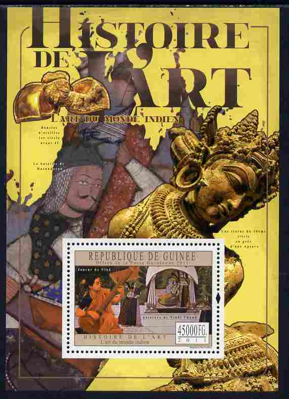 Guinea - Conakry 2011 History of Art - Indian Art perf m/sheet unmounted mint, stamps on arts, stamps on 