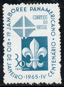Brazil 1965 Pan-American Scout Jamboree, SG 1123, stamps on scouts
