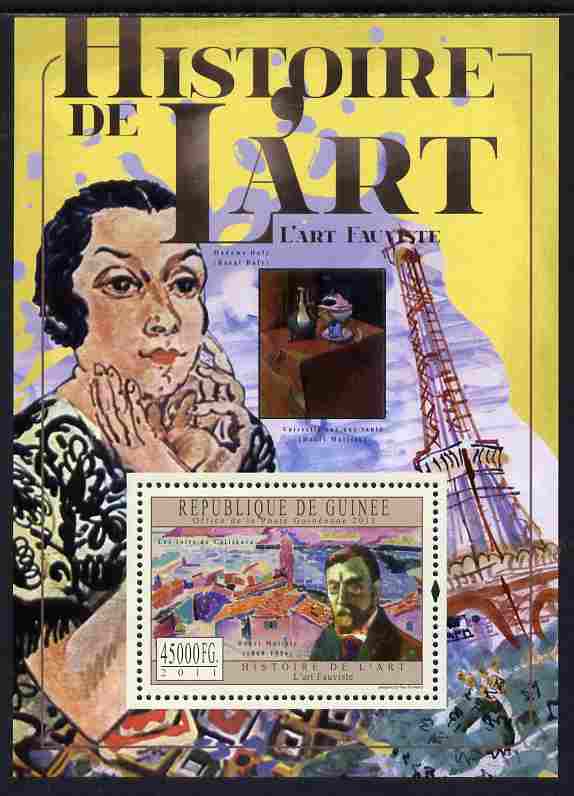 Guinea - Conakry 2011 History of Art - Fauvist Art perf s/sheet unmounted mint, stamps on , stamps on  stamps on arts, stamps on  stamps on matisse, stamps on  stamps on eiffel tower