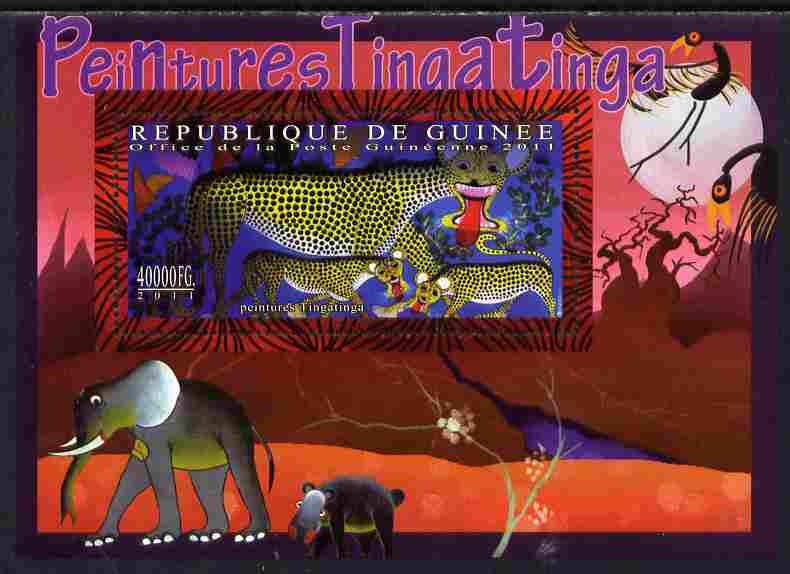 Guinea - Conakry 2011 Tinga Tinga perf s/sheet unmounted mint, stamps on , stamps on  stamps on cartoons, stamps on  stamps on films, stamps on  stamps on movies, stamps on  stamps on  tv , stamps on  stamps on children, stamps on  stamps on fairy tales, stamps on  stamps on animals, stamps on  stamps on elephants