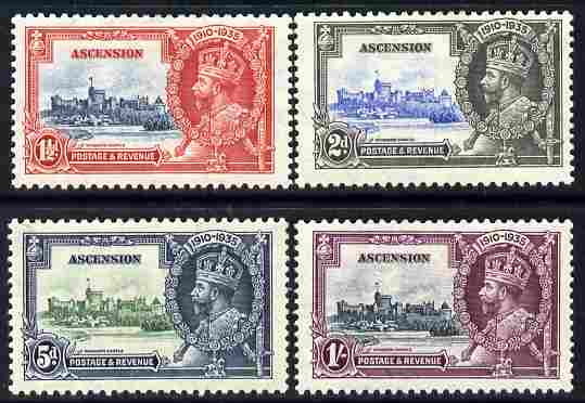 Ascension 1935 KG5 Silver Jubilee set of 4 mounted mint, SG 31-34, stamps on , stamps on  stamps on castles, stamps on  stamps on  kg5 , stamps on  stamps on royalty, stamps on  stamps on silver jubilee, stamps on  stamps on 