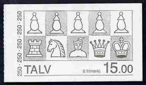 Faroe Islands 1983 Chess Pieces 15k booklet complete and fine, SG SB2, stamps on chess