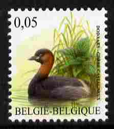 Belgium 2010-14 Birds - Little Grebe 0.05 Euro unmounted mint, stamps on , stamps on  stamps on birds, stamps on  stamps on grebes