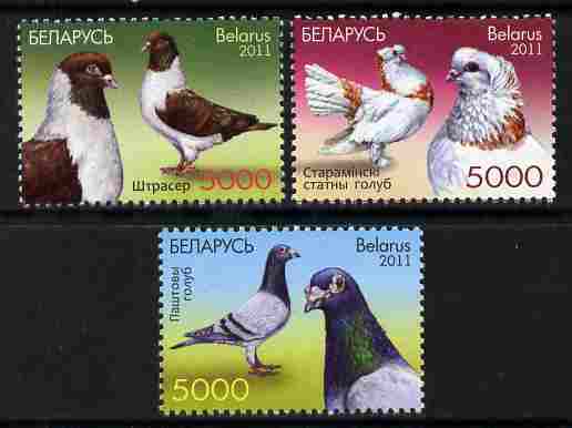 Belarus 2011 Birds perf set of 3 unmounted mint , stamps on birds, stamps on doves
