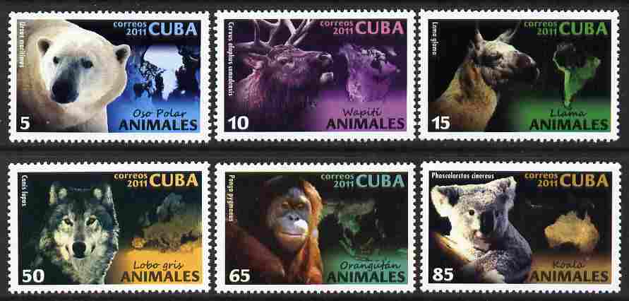 Cuba 2011 Animals perf set of 6 values unmounted mint 