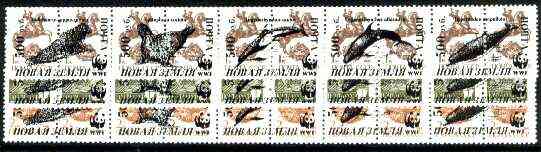 New Land - WWF Dolphins opt set of 15 values, each design opt'd on pair of Russian defs (Total 30 stamps) unmounted mint, stamps on , stamps on  stamps on wwf    mammals    whales, stamps on  stamps on  wwf , stamps on  stamps on 