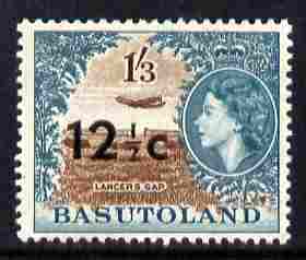 Basutoland 1961 Decimal Surcharge 12.5c on 1s3d type I (Lancers Gap) unmounted mint SG 65, stamps on , stamps on  stamps on tourism, stamps on  stamps on aviation