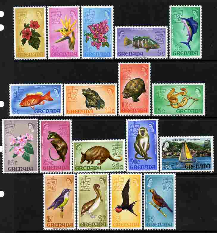 Grenada 1968-71 Pictorial definitive set complete 18 values most being unmounted mint SG 306-21, stamps on , stamps on  stamps on grenada 1968-71 pictorial definitive set complete 18 values most being unmounted mint sg 306-21