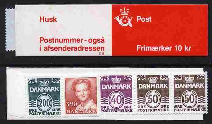 Denmark 1989 Numerals & Margrethe 10kr booklet complete & fine SG SB 127, stamps on xxx