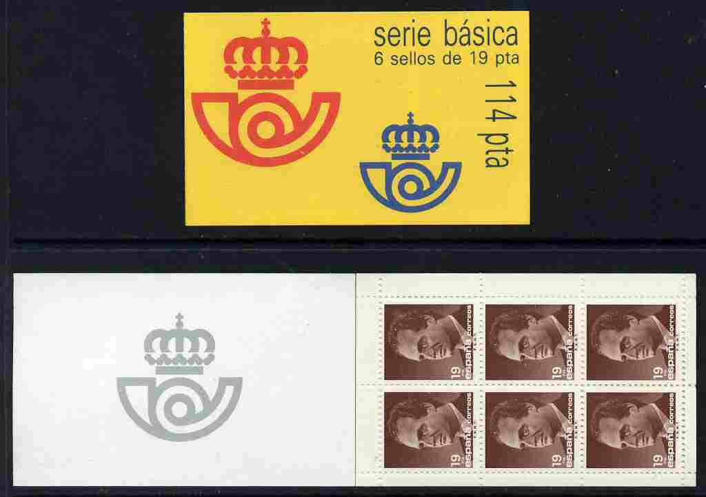 Spain 1987 Juan Carlos 114p booklet complete and fine, SG SB3, stamps on , stamps on  stamps on booklet - spain 1987 juan carlos 114p booklet complete and fine, stamps on  stamps on  sg sb3