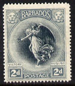 Barbados 1920-21 Victory MCA 2d black & grey unmounted mint SG 204, stamps on , stamps on  stamps on victory