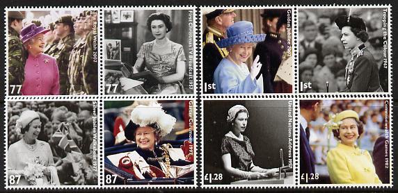 Great Britain 2012 The Diamond Jubilee set of 8 (4 se-tenant pairs) unmounted mint, stamps on royalty, stamps on diamond jubilee