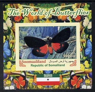 Somaliland 2011 The World of Butterflies #1 imperf souvenir sheet  unmounted mint, stamps on , stamps on  stamps on butterflies, stamps on  stamps on flags
