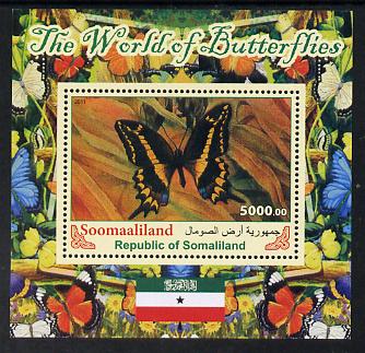 Somaliland 2011 The World of Butterflies #4 perf souvenir sheet  unmounted mint, stamps on , stamps on  stamps on butterflies, stamps on  stamps on flags