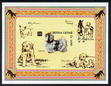 Sierra Leone 1994 Chinese New Year - Year of the Dog (Shih Tzu) imperf m/sheet unmounted mint, as SG MS 2114b, stamps on , stamps on  stamps on dogs, stamps on  stamps on lunar