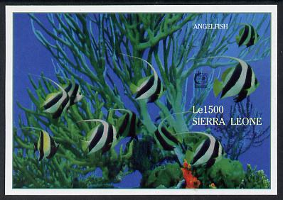Sierra Leone 1995 Singapore 95 Stamp Exhibition - Marine Life imperf m/sheet #2 unmounted mint, as SG MS 2365b, stamps on stamp exhibitions, stamps on marine life, stamps on fish, stamps on 