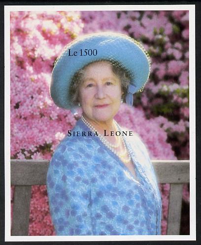 Sierra Leone 1995 95th Bithday of Queen Elizabeth the Queen Mother imperf m/sheet unmounted mint, as SG MS 2339, stamps on , stamps on  stamps on royalty, stamps on  stamps on queen mum