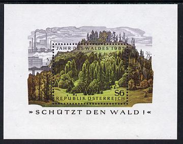 Austria 1985 Forestry Year sheetlet unmounted mint, SG MS2059, stamps on trees