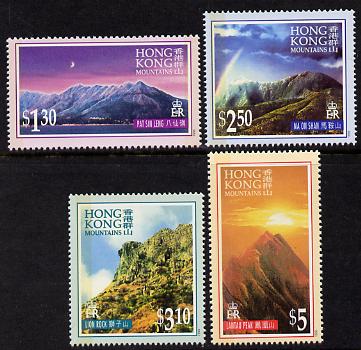 Hong Kong 1996 Mountains set of 4 unmounted mint SG 837-40, stamps on , stamps on  stamps on tourism, stamps on  stamps on mountains