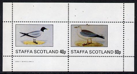 Staffa 1982 Birds #07 (Gulls) perf  set of 2 values (40p & 60p) unmounted mint, stamps on birds