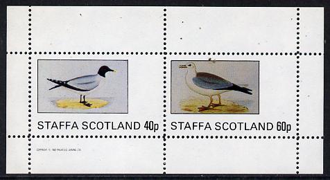 Staffa 1982 Birds #07 (Gulls) perf  set of 2 values (40p & 60p) unmounted mint, stamps on birds