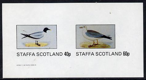 Staffa 1982 Birds #07 (Gulls) imperf  set of 2 values (40p & 60p) unmounted mint, stamps on , stamps on  stamps on birds