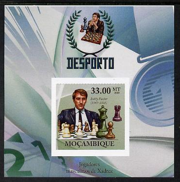 Mozambique 2010 Chess Players - Bobby Fischer imperf m/sheet unmounted mint. Note this item is privately produced and is offered purely on its thematic appeal, stamps on , stamps on  stamps on personalities, stamps on  stamps on chess