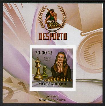 Mozambique 2010 Chess Players - Viktorija Cmilyte imperf m/sheet unmounted mint. Note this item is privately produced and is offered purely on its thematic appeal, stamps on personalities, stamps on chess